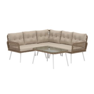 VENTURE HOME Ibiza hj�rnesofasett - Naturlig rotting / Beige