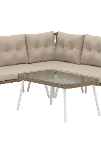 VENTURE HOME Ibiza hj�rnesofasett - Naturlig rotting / Beige