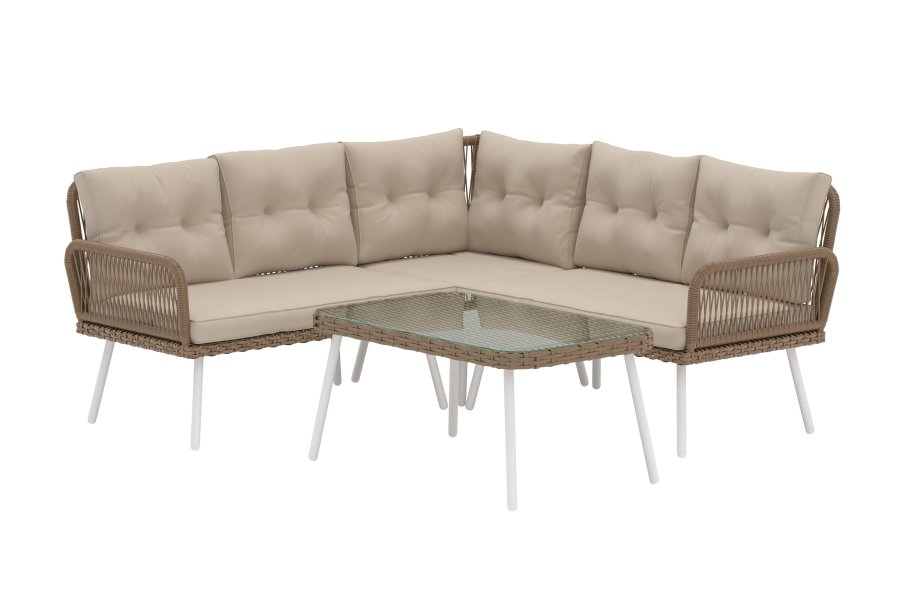 VENTURE HOME Ibiza hj�rnesofasett - Naturlig rotting / Beige