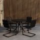 VENTURE HOME Chios Rund Spisegruppe - Svart / Svart