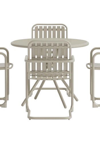 VENTURE HOME Chios Rund Spisegruppe - Beige / Beige