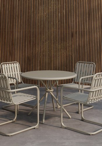 VENTURE HOME Chios Rund Spisegruppe - Beige / Beige
