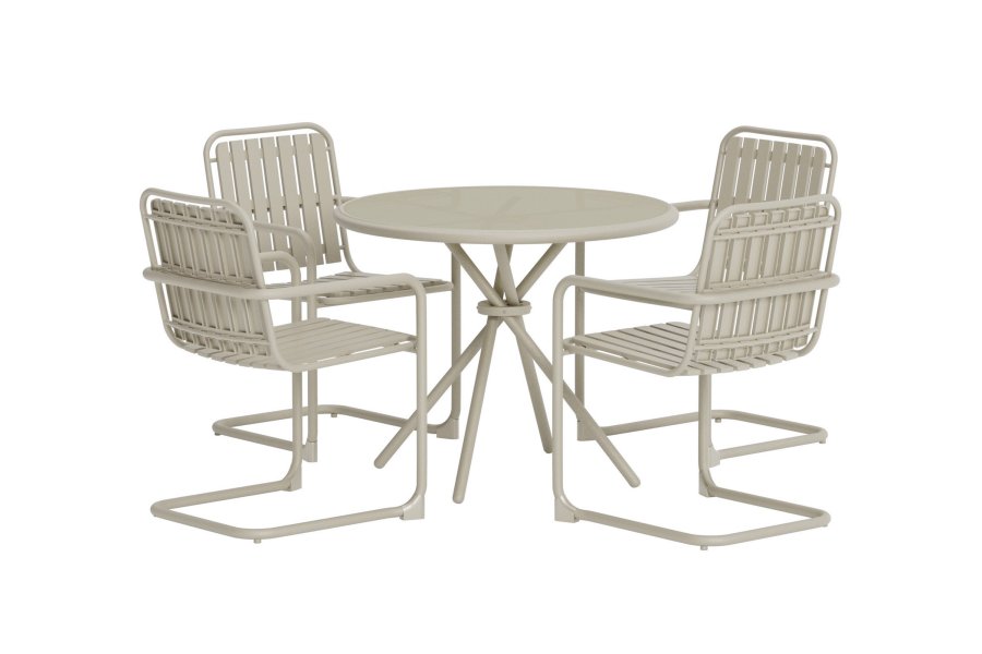 VENTURE HOME Chios Rund Spisegruppe - Beige / Beige
