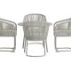 VENTURE HOME Tilos Rund Spisegruppe 5 deler - Lysegr� Flettet / Beige
