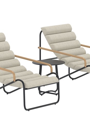 VENTURE HOME Ithaka Loungeset - Svart / Beige