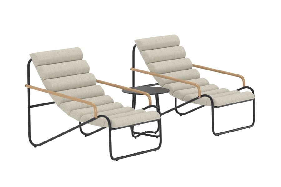 VENTURE HOME Ithaka Loungeset - Svart / Beige