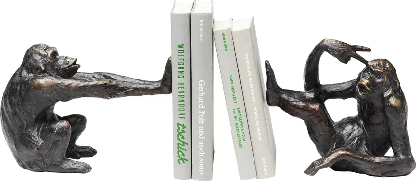 KARE DESIGN Monkey boksttte - svart polyresin (sett med 2)