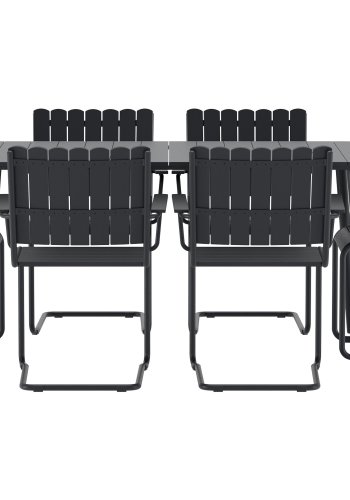 VENTURE HOME Holmsund Rektangul�rt spisesett - Svart / Svart