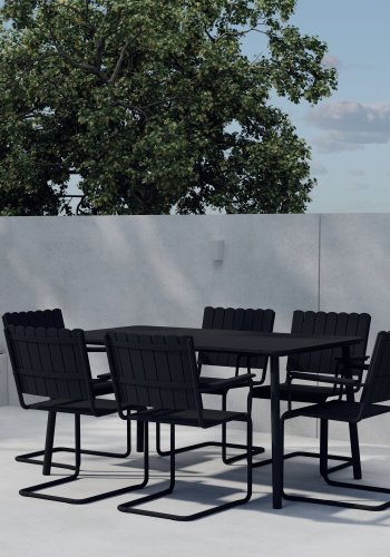 VENTURE HOME Holmsund Rektangul�rt spisesett - Svart / Svart