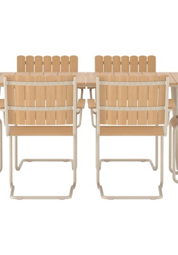 VENTURE HOME Holmsund Rektangul�rt Spisesett - Beige / Polywood