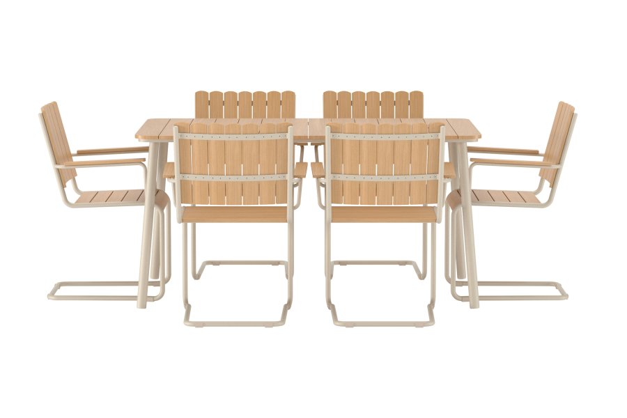 VENTURE HOME Holmsund Rektangul�rt Spisesett - Beige / Polywood