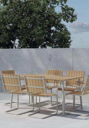 VENTURE HOME Holmsund Rektangul�rt Spisesett - Beige / Polywood