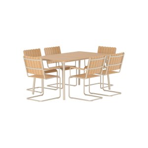 VENTURE HOME Holmsund Rektangul�rt Spisesett - Beige / Polywood