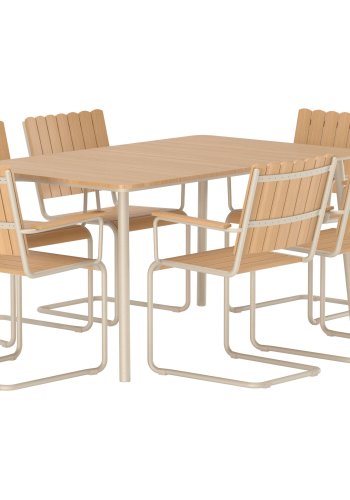 VENTURE HOME Holmsund Rektangul�rt Spisesett - Beige / Polywood