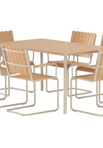 VENTURE HOME Holmsund Rektangul�rt Spisesett - Beige / Polywood