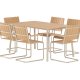 VENTURE HOME Holmsund Rektangul�rt Spisesett - Beige / Polywood