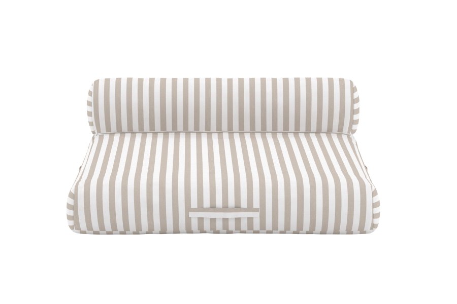 VENTURE HOME Redang udend�rs oppustelig liggestol - hvid og beige stribet olefin (188x135)