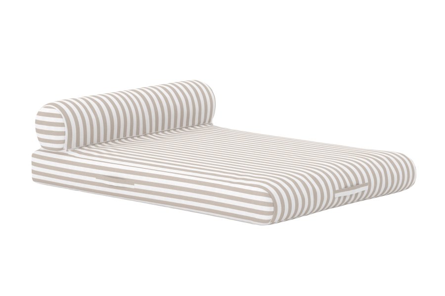 VENTURE HOME Redang udend�rs oppustelig liggestol - hvid og beige stribet olefin (188x135)