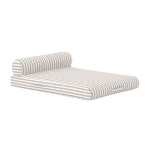VENTURE HOME Redang oppbl�sbar solseng 188x135x22+D29 cm - hvit / beige stripete