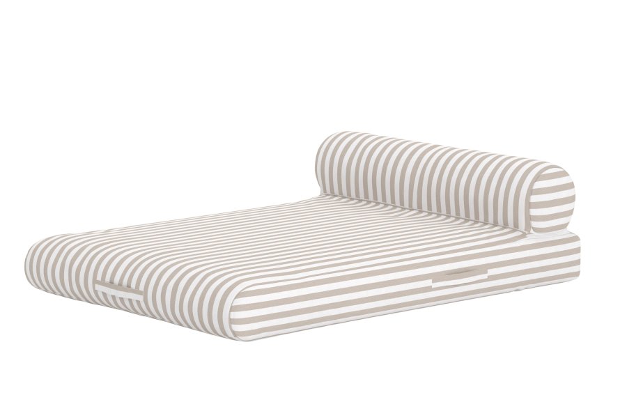 VENTURE HOME Redang udend�rs oppustelig liggestol - hvid og beige stribet olefin (188x135)