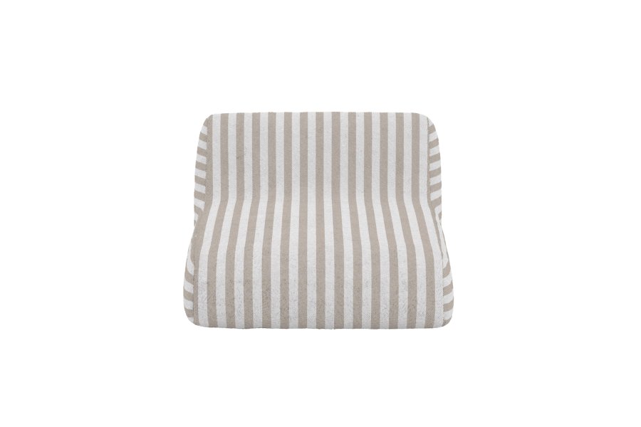 VENTURE HOME Redang oppbl�sbar solseng 168,5x85x51x22 cm - hvit / beige stripete