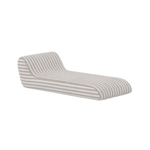 VENTURE HOME Redang oppbl�sbar solseng 168,5x85x51x22 cm - hvit / beige stripete