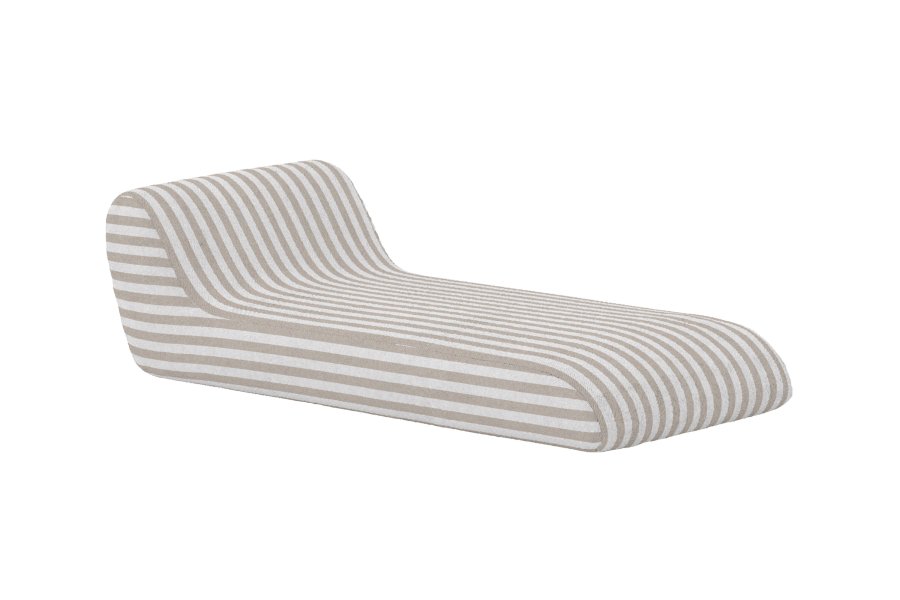 VENTURE HOME Redang oppbl�sbar solseng 168,5x85x51x22 cm - hvit / beige stripete