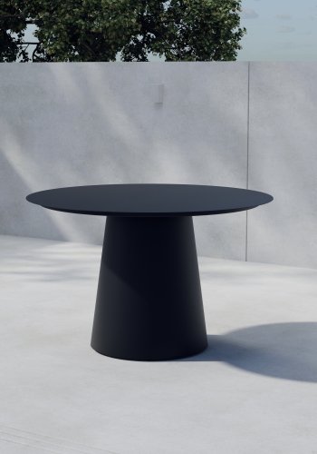 VENTURE HOME Lanzo spisebord �120 - svart aluminium