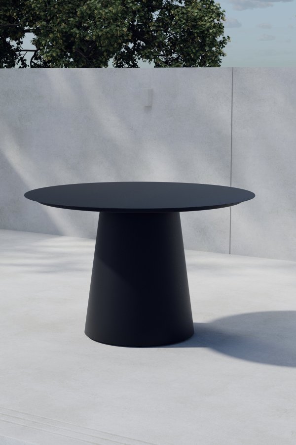 VENTURE HOME Lanzo spisebord �120 - svart aluminium