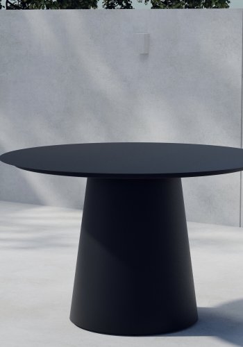 VENTURE HOME Lanzo spisebord �120 - svart aluminium