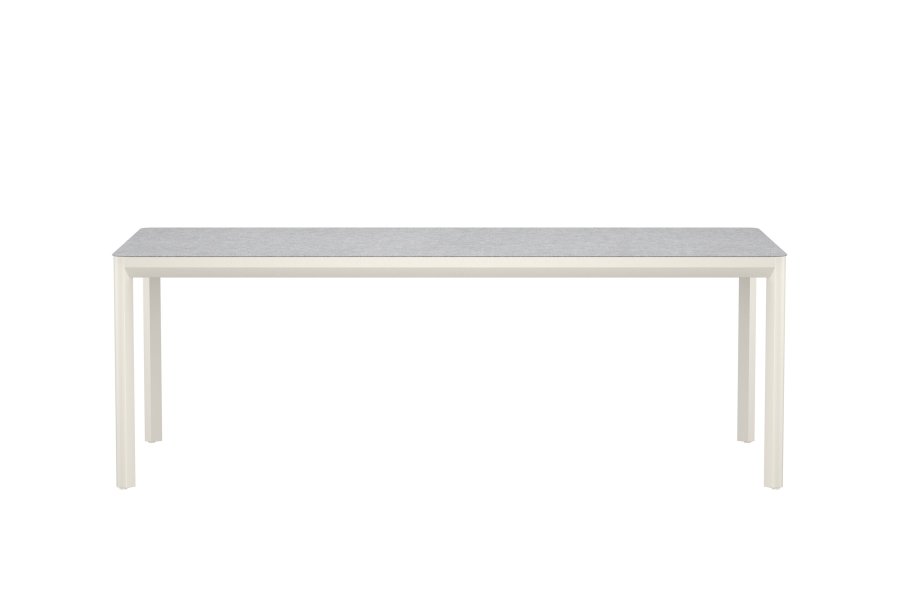 VENTURE HOME Lino spisebord 220x100x74 cm - Beige aluminium / Keramisk glass