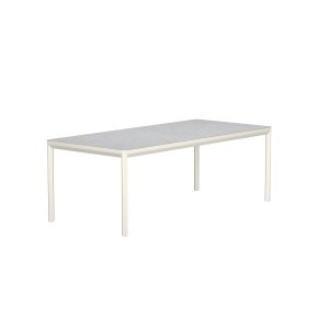 VENTURE HOME Lino spisebord 220x100x74 cm - Beige aluminium / Keramisk glass