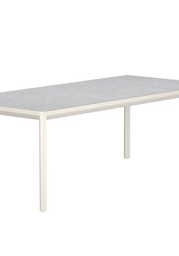 VENTURE HOME Lino spisebord 220x100x74 cm - Beige aluminium / Keramisk glass