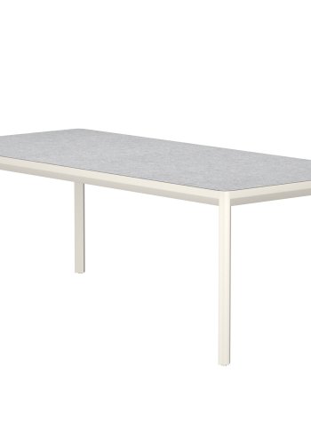VENTURE HOME Lino spisebord 220x100x74 cm - Beige aluminium / Keramisk glass
