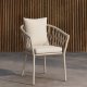 VENTURE HOME Linos spisestoler 2-pakning - Beige st�l / Hvit boucl�
