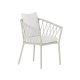 VENTURE HOME Linos spisestoler 2-pakning - Beige st�l / Hvit boucl�