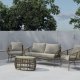 VENTURE HOME Lipari sofasett - brun rotting / beige pute