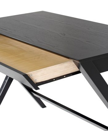 ACT NORDIC Writex skrivebord - Sort gummitr, m. skuffe