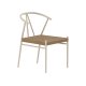 VENTURE HOME Alfons spisestuestol - Beige pulverlakkert / Naturlig rotting