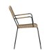 VENTURE HOME Lindos - Lenestol - Svart Alu / Latte Rope