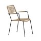 VENTURE HOME Lindos - Lenestol - Svart Alu / Latte Rope