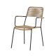 VENTURE HOME Lindos - Lenestol - Svart Alu / Latte Rope