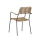 VENTURE HOME Lindos - Lenestol - Svart Alu / Latte Rope
