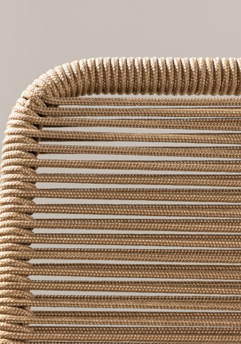 VENTURE HOME Lindos - Lenestol - Svart Alu / Latte Rope