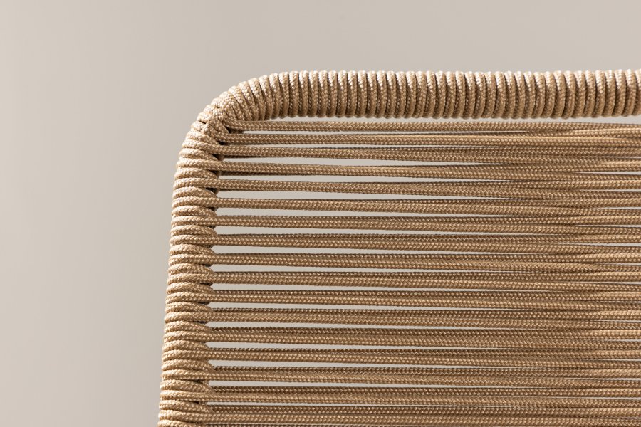 VENTURE HOME Lindos - Lenestol - Svart Alu / Latte Rope