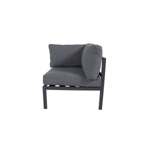 VENTURE HOME Copacabana hj�rneseksjon - svart aluminium / gr� pute