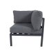 VENTURE HOME Copacabana hj�rneseksjon - svart aluminium / gr� pute