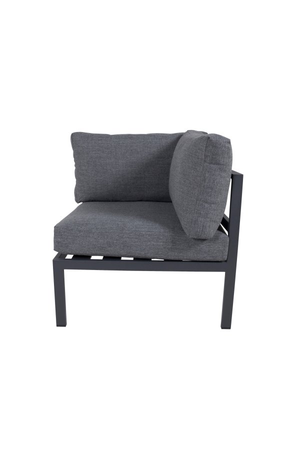 VENTURE HOME Copacabana hj�rneseksjon - svart aluminium / gr� pute