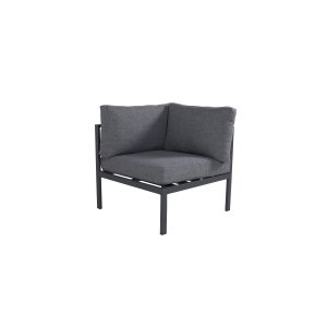 VENTURE HOME Copacabana hj�rneseksjon - svart aluminium / gr� pute