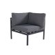 VENTURE HOME Copacabana hj�rneseksjon - svart aluminium / gr� pute